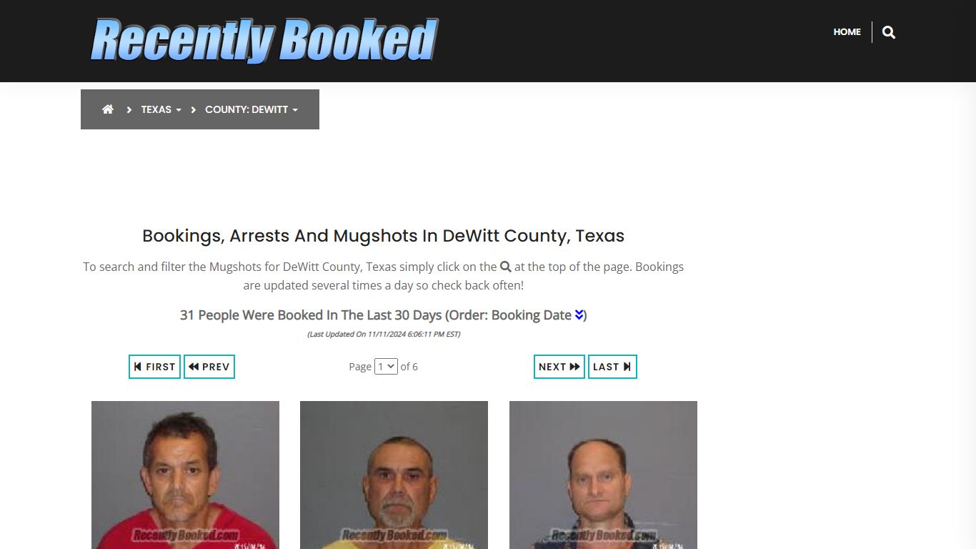 Bookings, Arrests and Mugshots in DeWitt County, Texas - Recently Booked