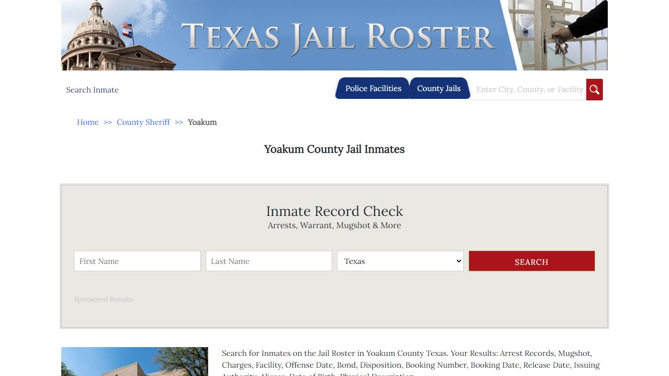 Yoakum County Jail Inmates - Jail Roster Search