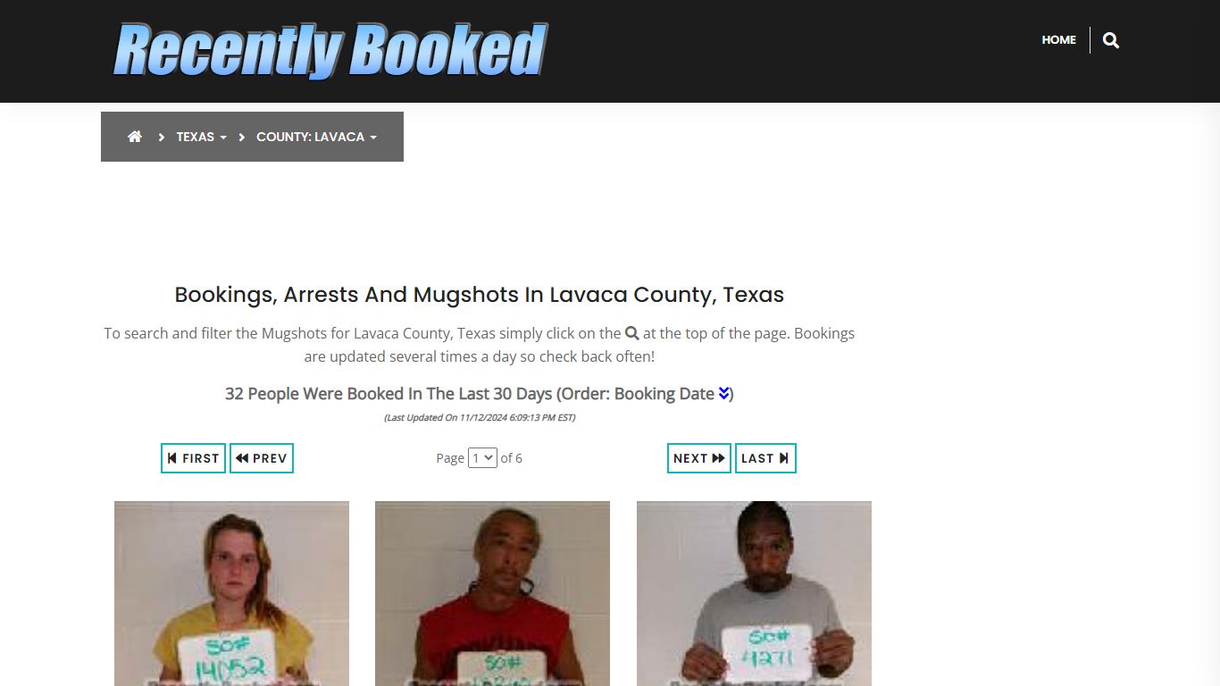 Bookings, Arrests and Mugshots in Lavaca County, Texas - Recently Booked